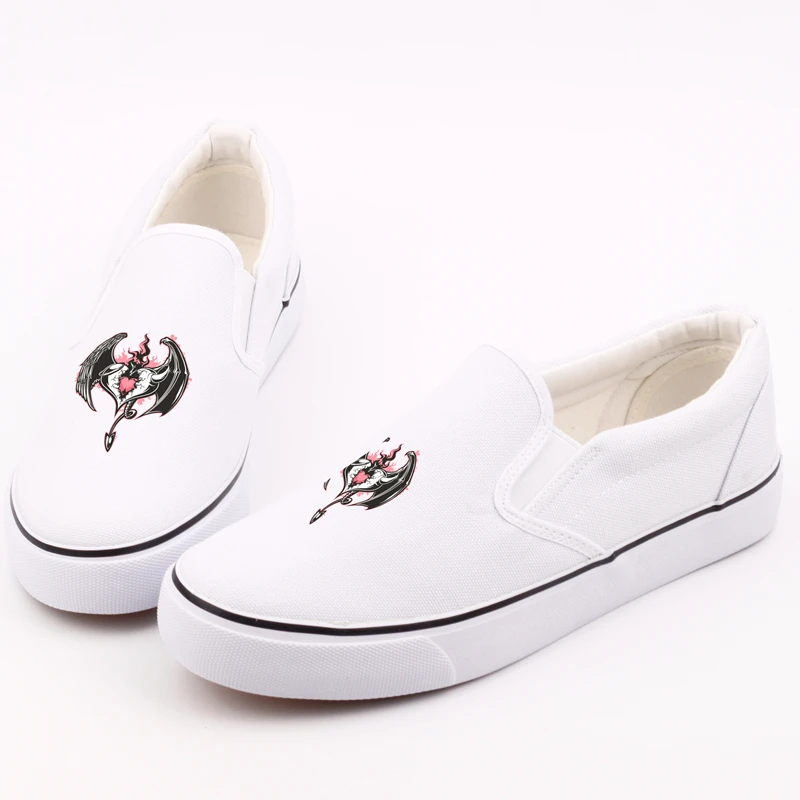 E-LOV Low Top Men Flat Canvas Shoes Graffiti Skeleton Head Cool Slip On Loafers Print Skull Tenis Espadrilles | Обувь