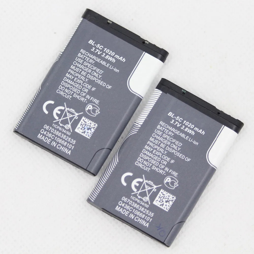 Для Nokia 1000 1010 1108 1110 1112 1116 E50 E60 N70 N71 N72 1020mah BL5C BL 5C внутренняя сменная батарея|Аккумуляторы для мобильных