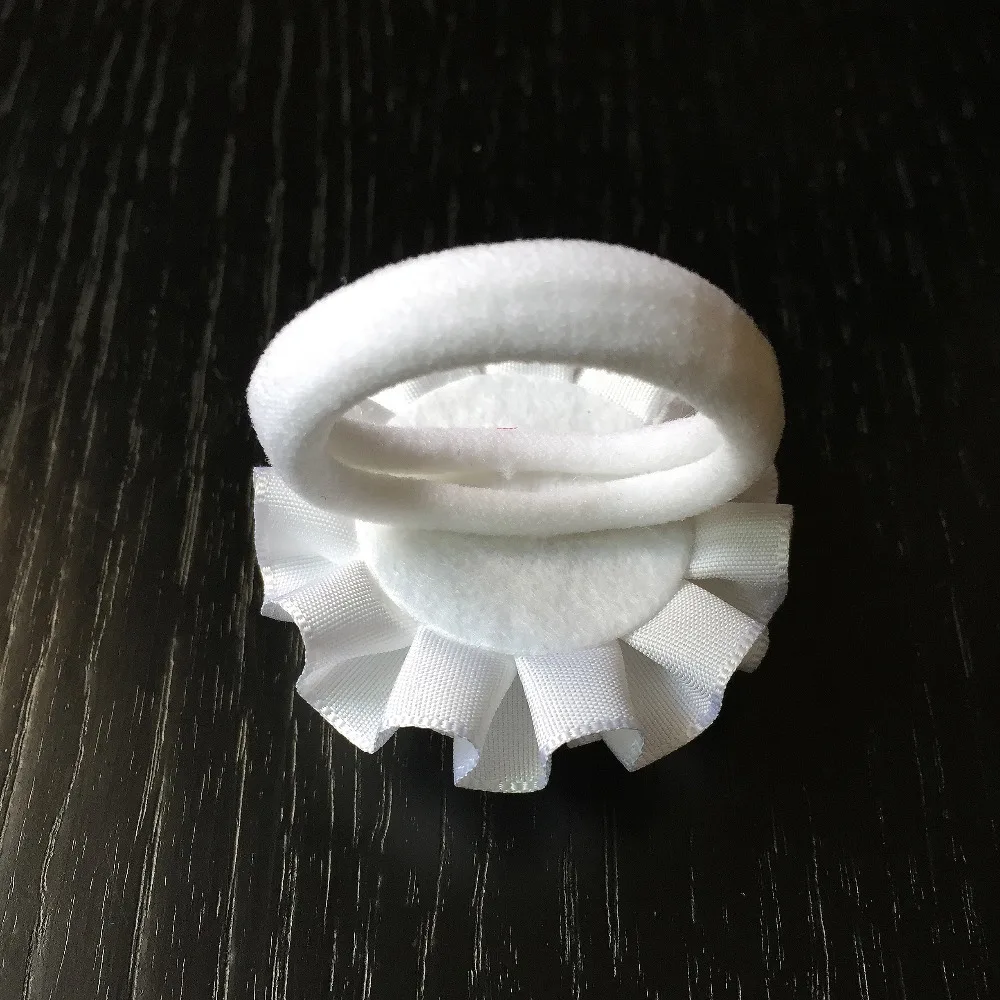 2 шт. резинки для волос с белым бантом и искусственными цветами | Аксессуары