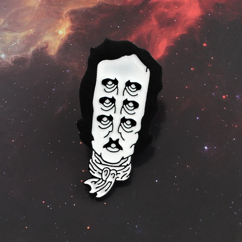 Edgar Allan Poe шарф эмалированная булавка для лацкана кожаный ковбойский декоративный