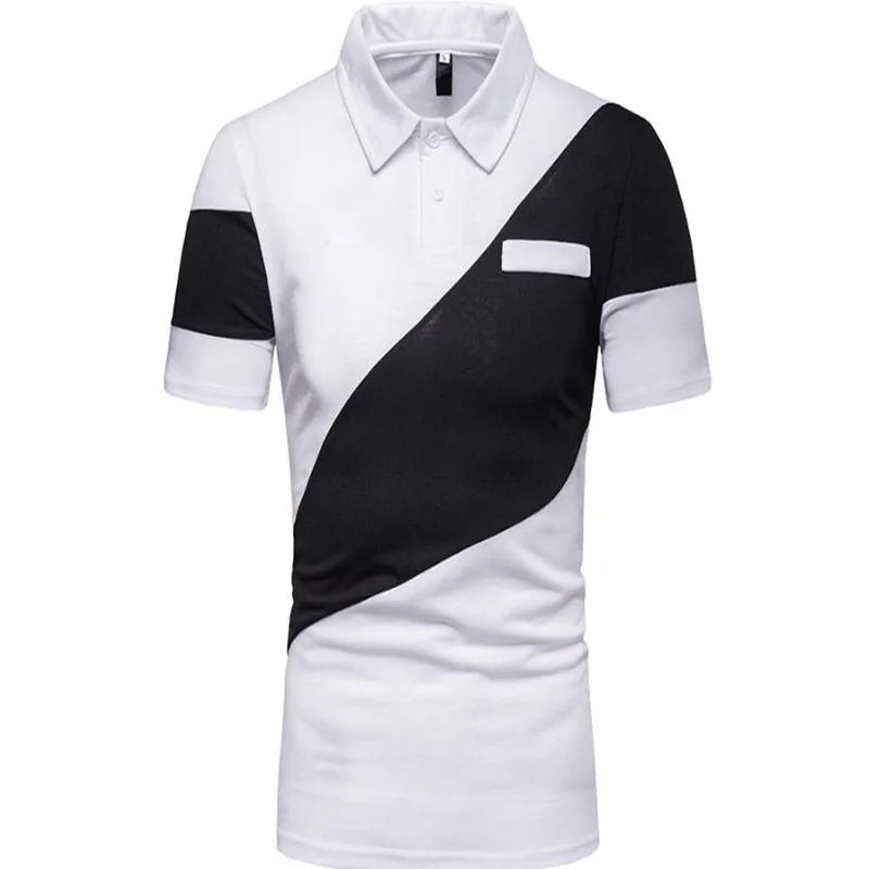 Мужская футболка поло летняя дышащая с коротким рукавом и отложным воротником