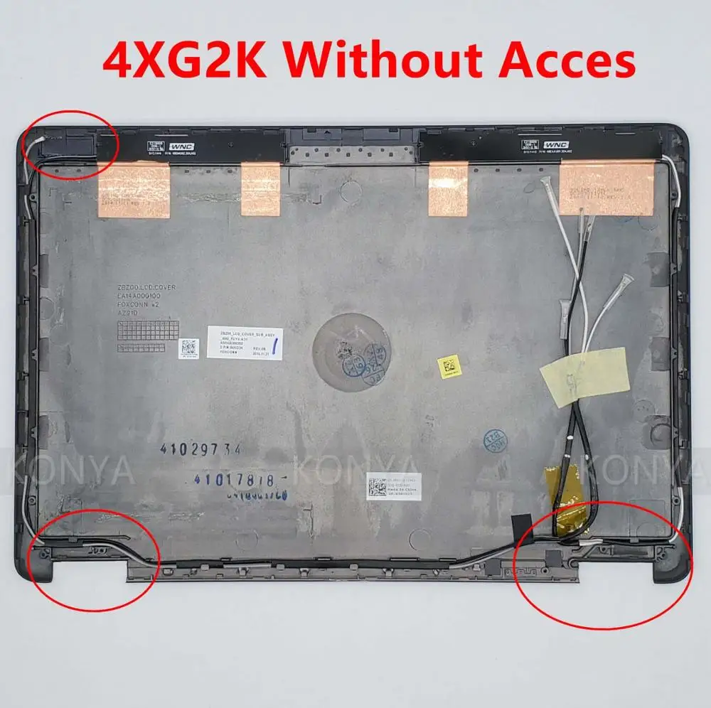 Для Dell Latitude E7250 ЖК задняя крышка Крышка с кабелем петли 4XG2K 04XG2K 61H13 061H13 EA14A000100 - Цвет: 4XG2K Without Acces