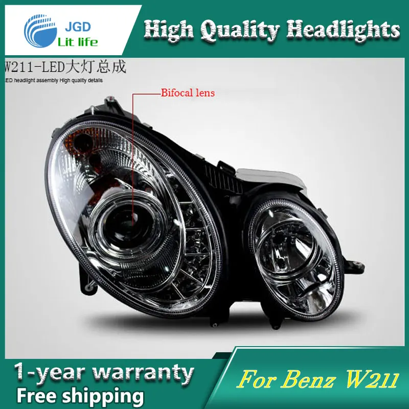 Высококачественный чехол для стайлинга автомобиля Benz W211 E240 E200 E280 фары