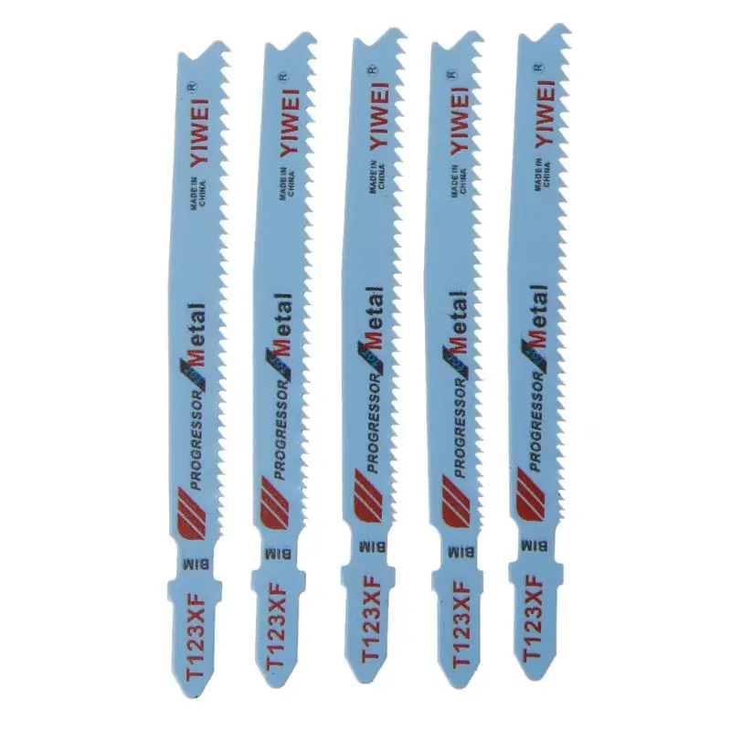 

5pcs T123XF 4'' BIM 100mm Reciprocating Sabre Saw Blades For Cutting Metal Professional Wood Metal Cutting Accessories Blue