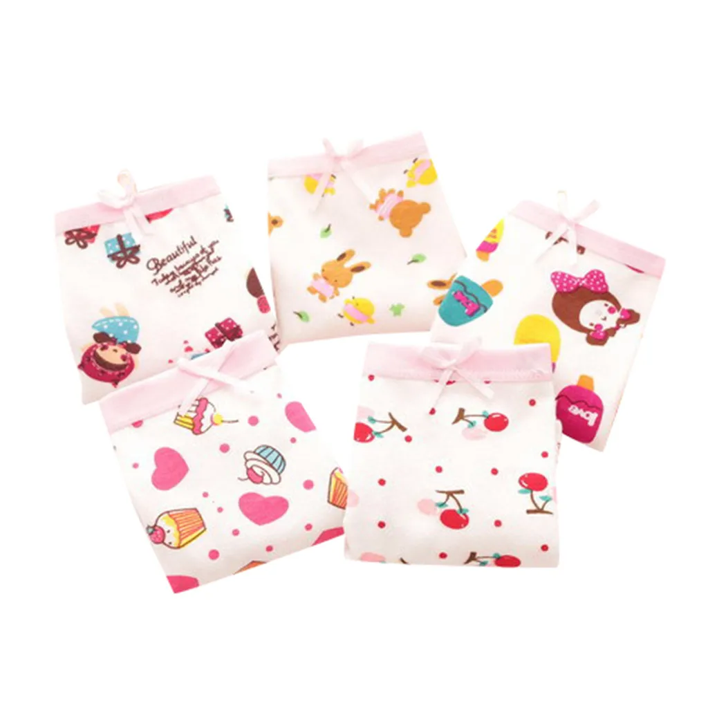 Детские хлопковые трусы SAGACE мягкие короткие трусики с милым мультяшным принтом