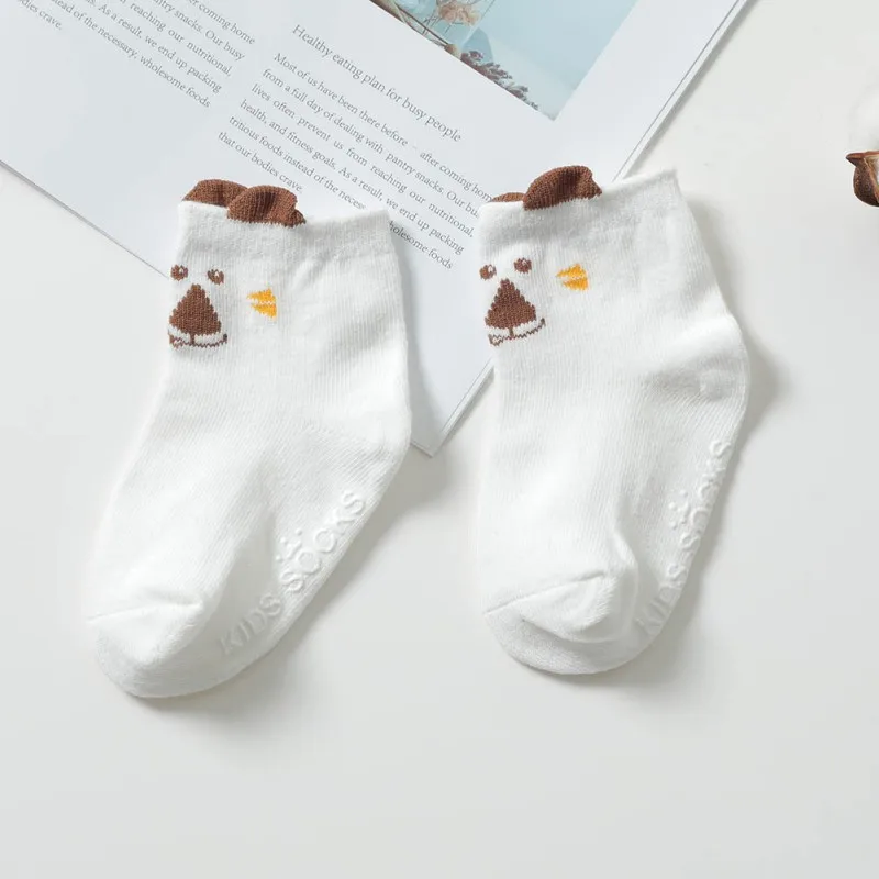 W Baby Boys Girls Infant Cotton Cartoon Pattern Socks Warm Anti Slip Floor Socks Leg Warmer - Цвет: W