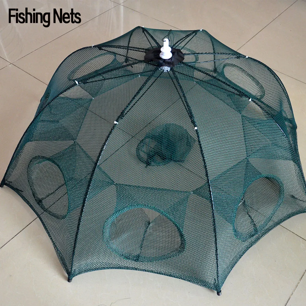 Усиленная Автоматическая рыболовная сеть с 4 20 отверстиями клетка для креветок