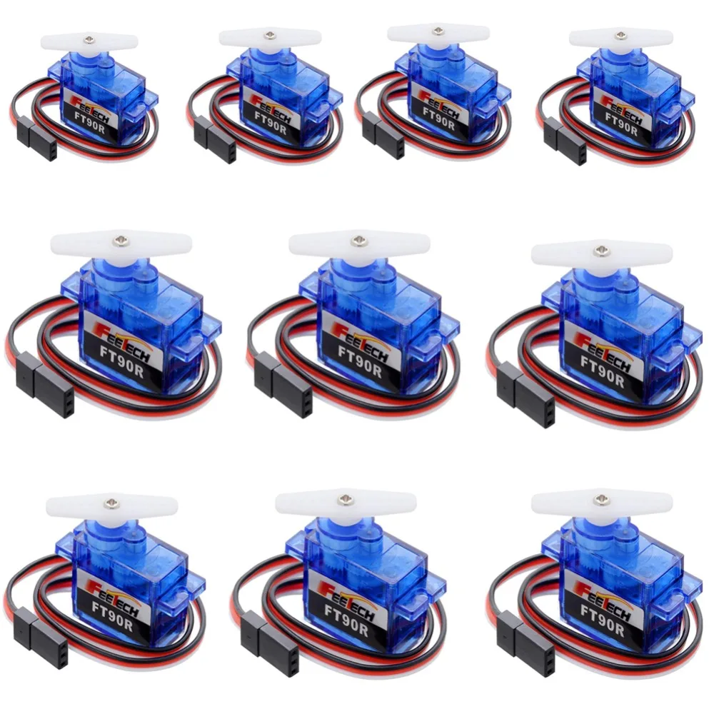 Сервопривод Feetech FT90R 10 шт. сервопривод 9g Micro RC с постоянным - Цена: 3 126,28 руб.