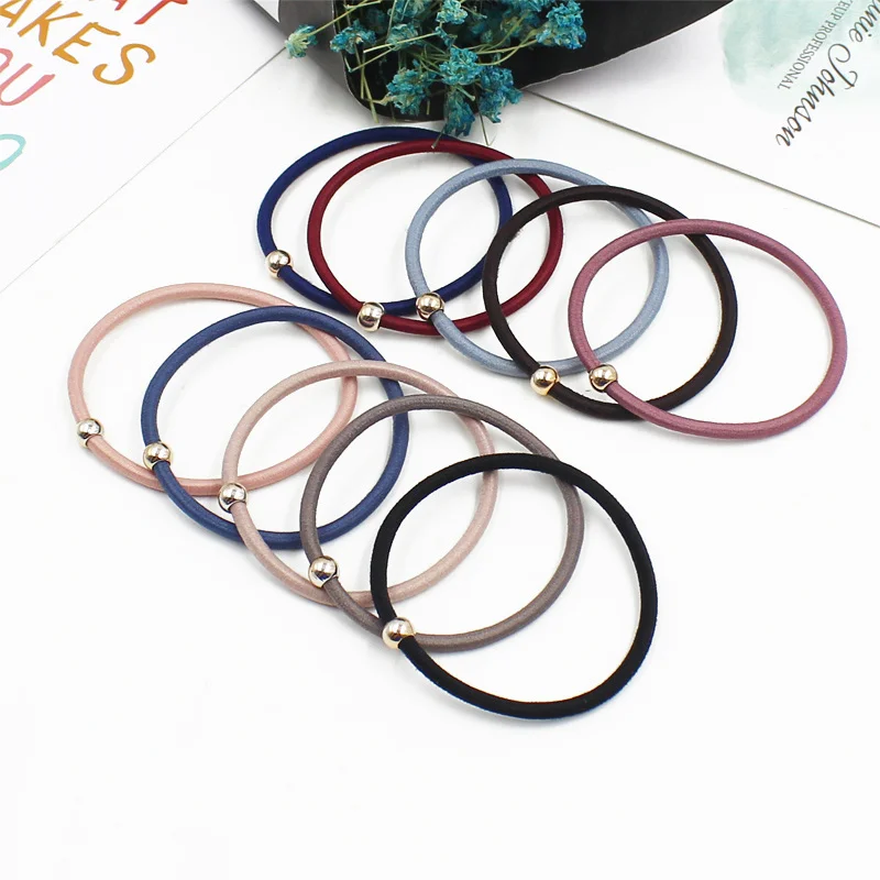 Color Mix Aikelina, 50 шт./лот, новинка, модные эластичные женские аксессуары для волос, 0,28 см, Тонкая Повязка на голову, повязка на руку для девочек, головные уборы, резинки для волос - Цвет: Color Mix
