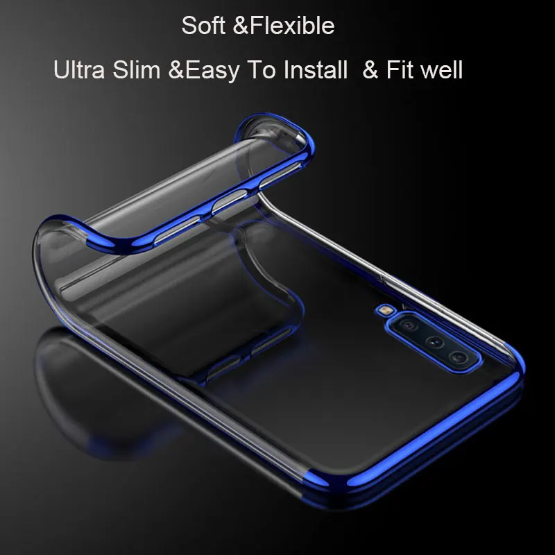 Case For Samsung Galaxy A7 2018 Cases Silicone Plated Fundas A5 2017 A6 A8 Plus A9 A730 A750 A530 2016 Cover |