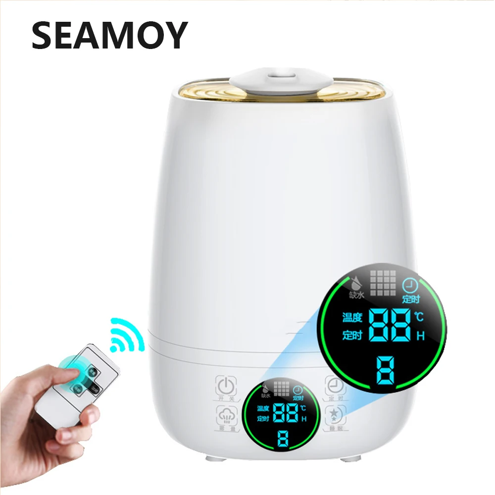 Увлажнитель воздуха Seamoy 28 Вт, 4,5 л, увлажнитель воздуха, бытовой арома-диффузор, сенсорный пульт дистанционного управления, для офиса, дома, ароматерапия, масляный диффузор