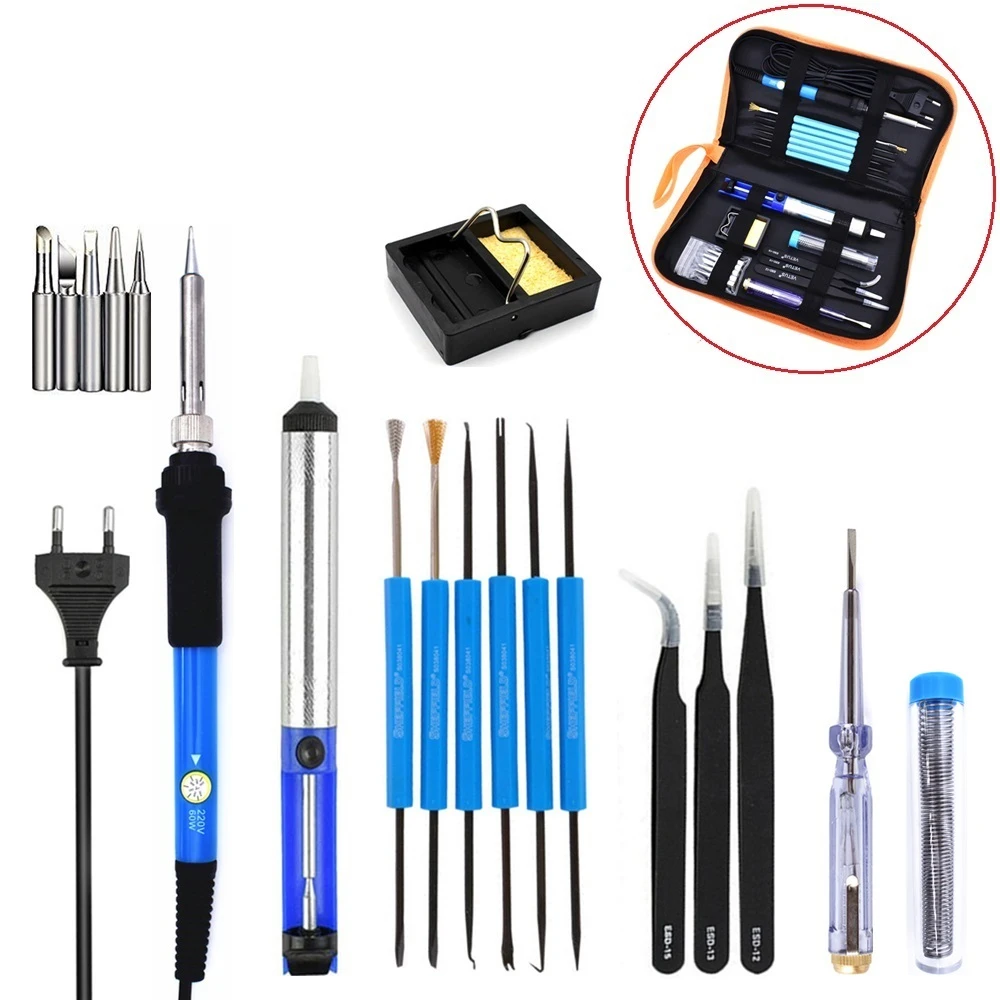 Электрический паяльник с регулируемой температурой 220 В 60 Вт|Электрические