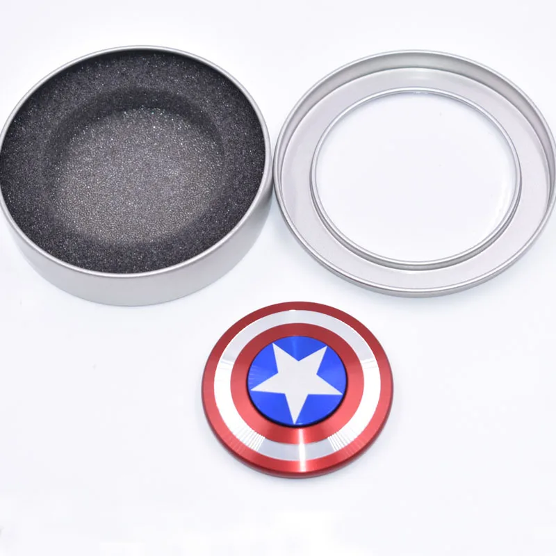 Непоседа палец Spinner Американский капитан шустрик подшипник Непоседа ручной Spinner пальцев гироскопа EDC СДВГ время вращения Длинные анти-стресс