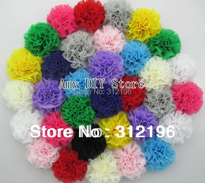 Бесплатная Доставка 60 шт./лот 2 2.3 &quotШифон Цветы Потертые Детей Бутик Волос