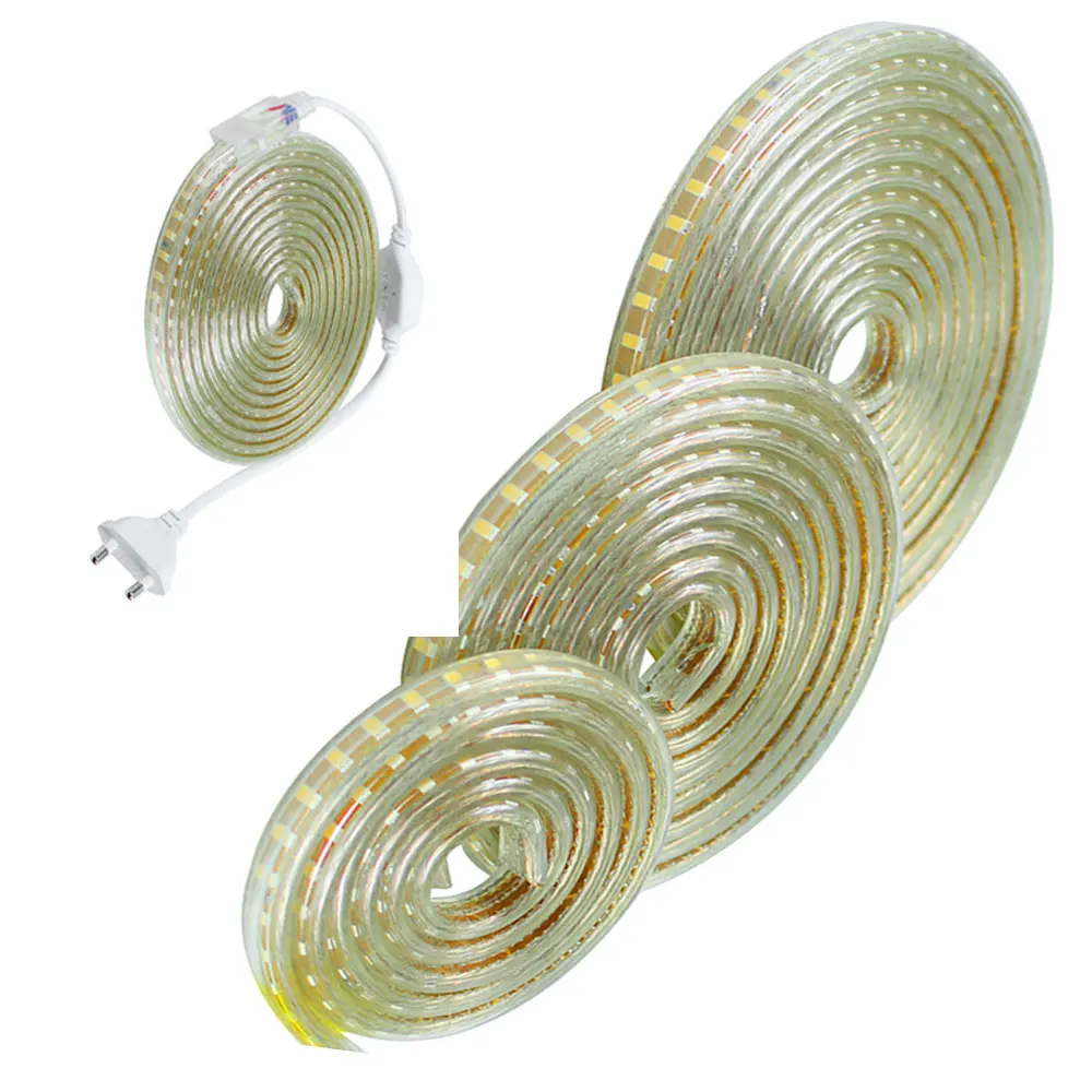 220 В 2835 SMD Светодиодная лента SMD2835 110 В 220 В Светодиодная лента высокой яркости 2835 10 М лента Водонепроницаемая 120 Светодиодная лента светильник 220 в 120 светодиодный