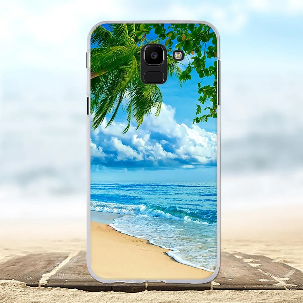 Чехол для Samsung Galaxy J6 2018 мягкий чехол из ТПУ J600F J600G с пляжным рисунком On6 | Мобильные