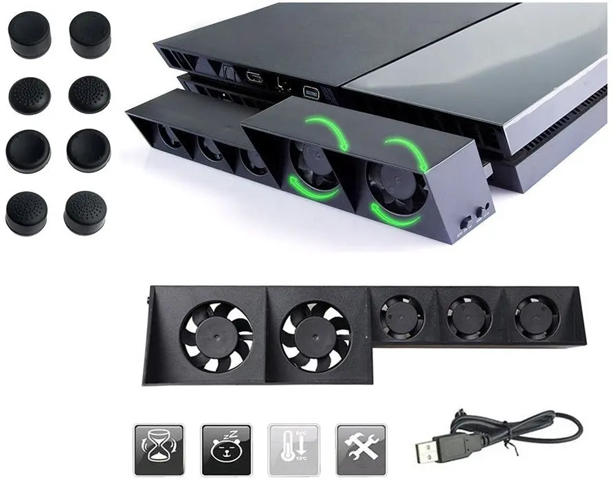 Охлаждающий вентилятор для PS4 силиконовые колпачки 8 в 1 захвата большими