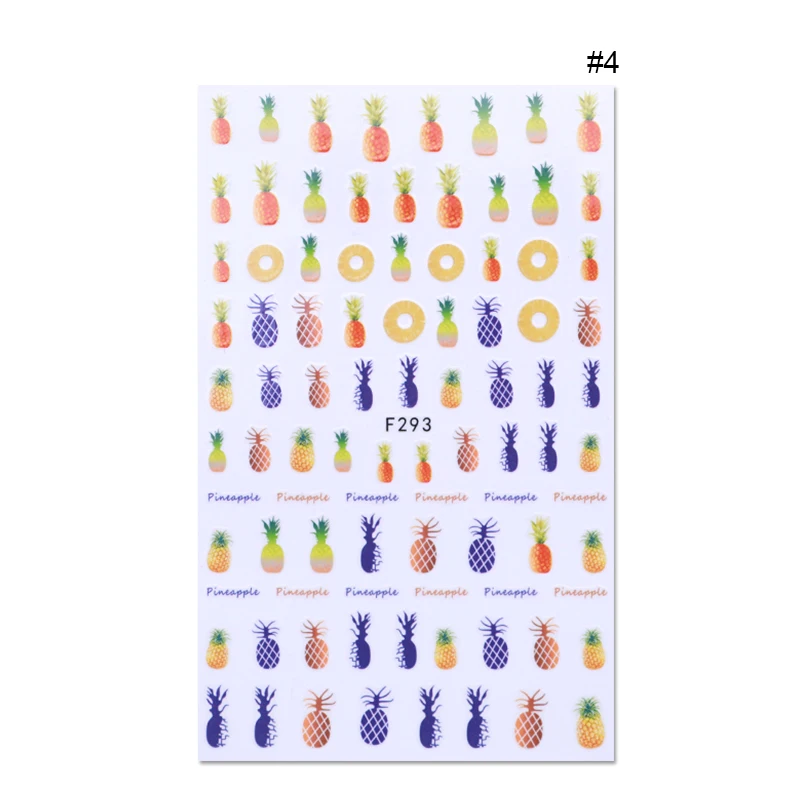 1 Sheet 3D Nail Sticker Deer Fruits Rabbit Carrot Strawberry Art Transfer Decoration | Красота и здоровье