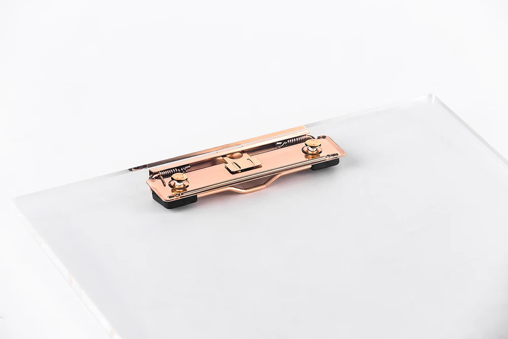 Прозрачная золотистая акриловая папка для бумаг Офисные аксессуары А4