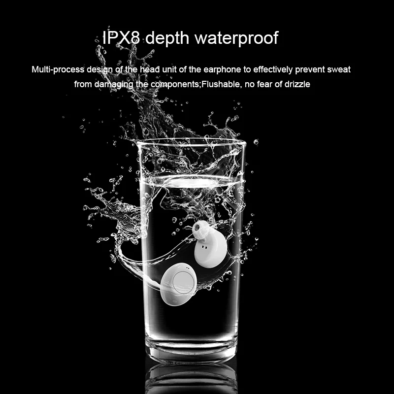 Наушники Blutooth IPX8 водонепроницаемые спортивные беспроводные наушники HD стерео