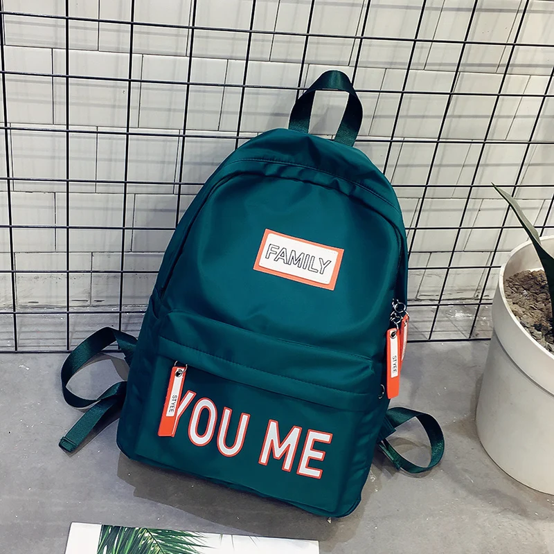Японский Дамы компьютер рюкзак женщины Bagpack нейлон женский письмо для школы