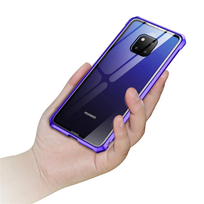 Роскошный чехол для huawei mate 20 Lite Pro X Металлический бампер+ стеклянный защитный чехол для huawei mate 20 Pro чехол mate 20 Lite 20X матовый