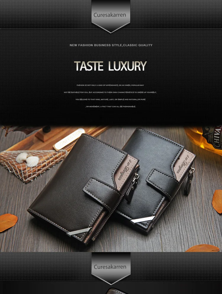 JINFAPAUL короткий Мужской кошелек многофункциональная сумка для карт на молнии с пряжкой Повседневный модный монет