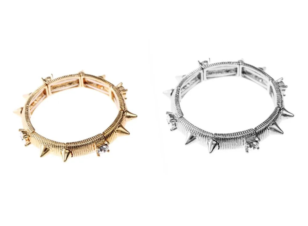 Сплав Спайк шипованных браслет со стразами растянуть браслет|bracelet china|bracelet