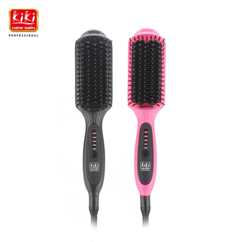 KIKI Электрический быстрый нагрев выпрямитель для волос щетка укладки инструмент