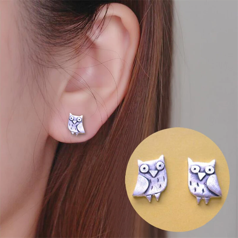 Женские серьги пусеты Shuangshuo маленькие в виде совы для вечеринок 2017|stud earrings|small
