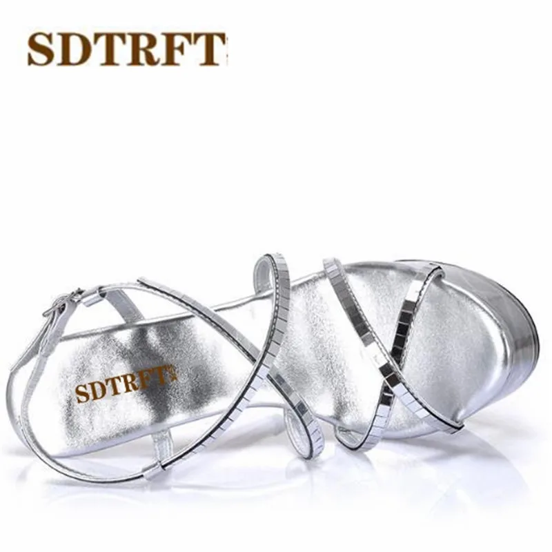 Туфли SDTRFT женские на шпильке 15 см сандалии платформе и тонком каблуке с