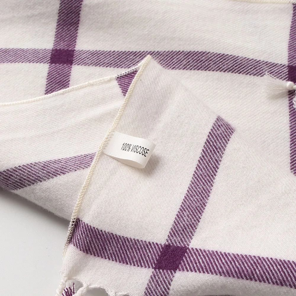 Зимние толстые теплые кашемировые шарфы классический клетчатый шарф из 100%