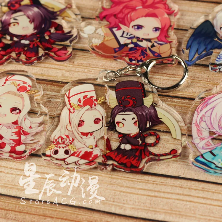 5 шт./лот Onmyoji Ayakashi Ghost Guild версия аниме брелок акриловый прозрачный высокое