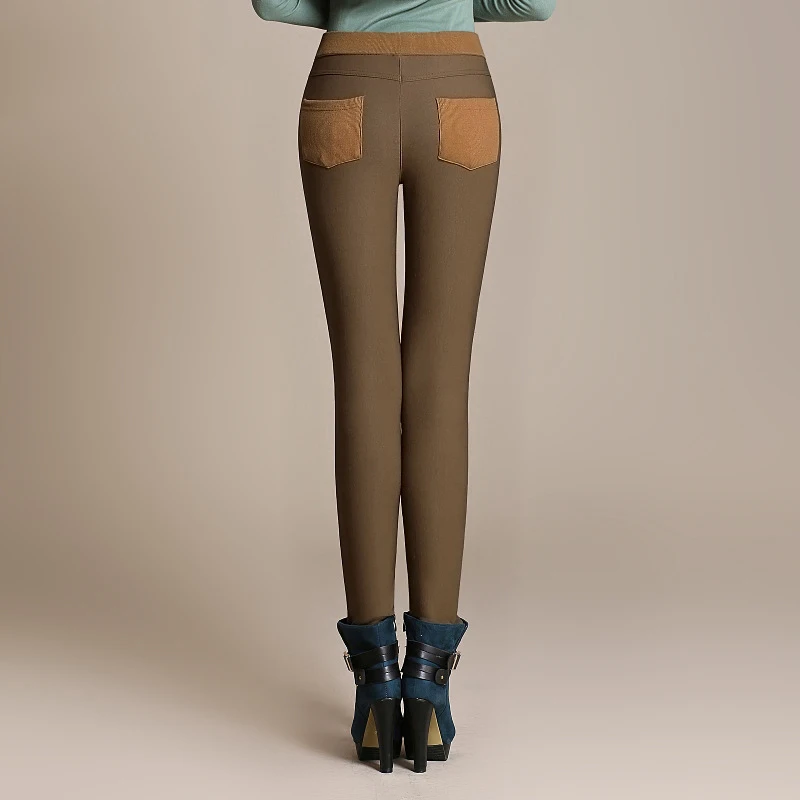 2017 женские эластичные Высокая талия карандаш Брюки для девочек Для женщин