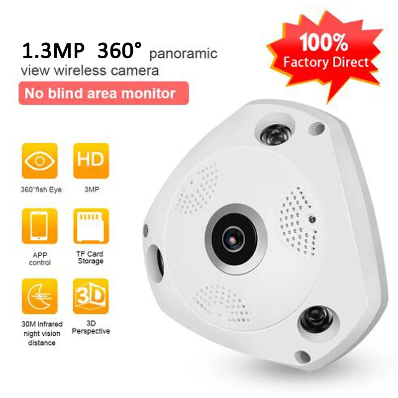 IP камера видеонаблюдения рыбий глаз 1 44 МП 360 мм 960P|box box|box vrbox |
