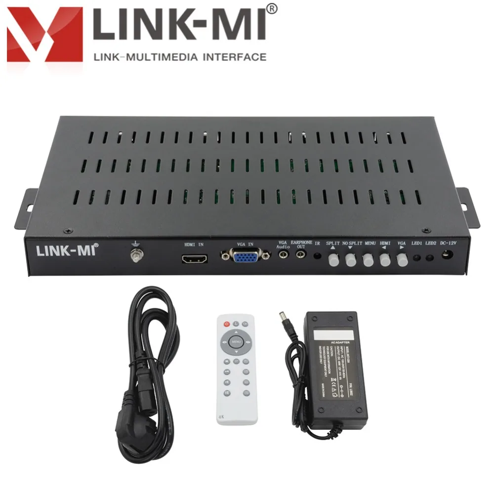 LINK MI 4K 2x2 настенный видеоконтроллер входы HDMI/VGA монитор для видеостен не требует