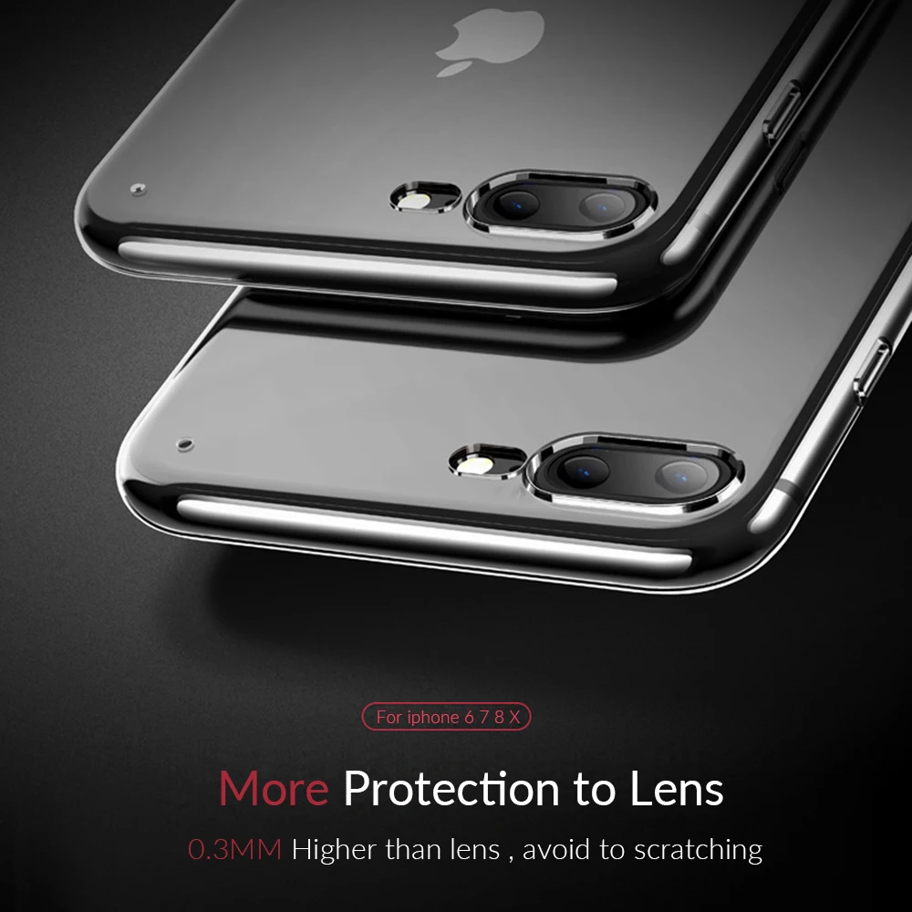 HD Прозрачный чехол для iPhone X XS 11 Pro Max телефона Силиконовый мягкий прозрачный XR 8 7 6 S