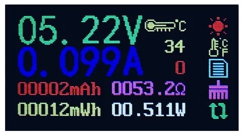 AT34 USB 3,0 цветной ЖК-Вольтметр Амперметр измеритель напряжения тока мультиметр Зарядка батареи банк питания USB Тестер