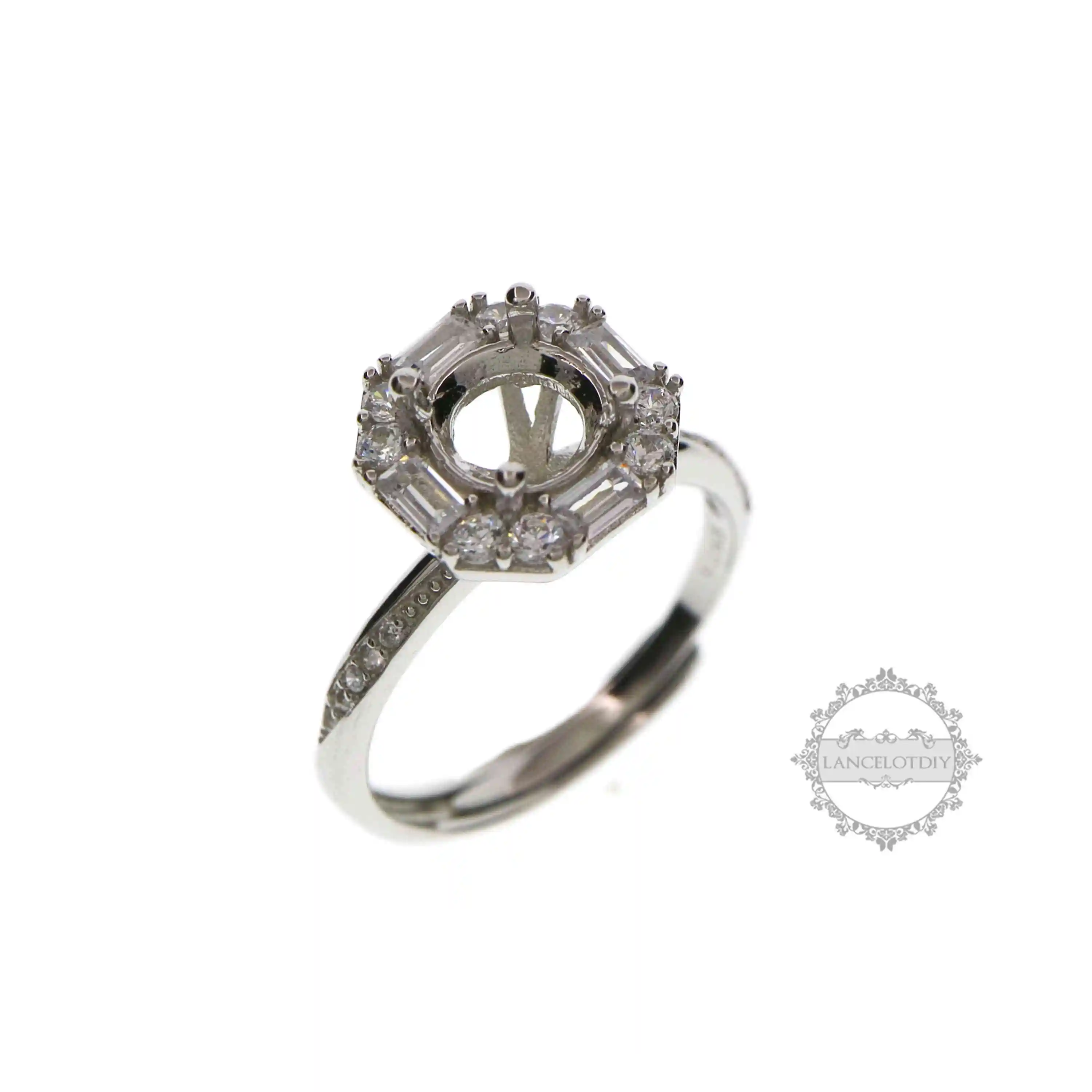 6 5 мм круглые драгоценные камни кубический камень закрепка серебро 925 пробы