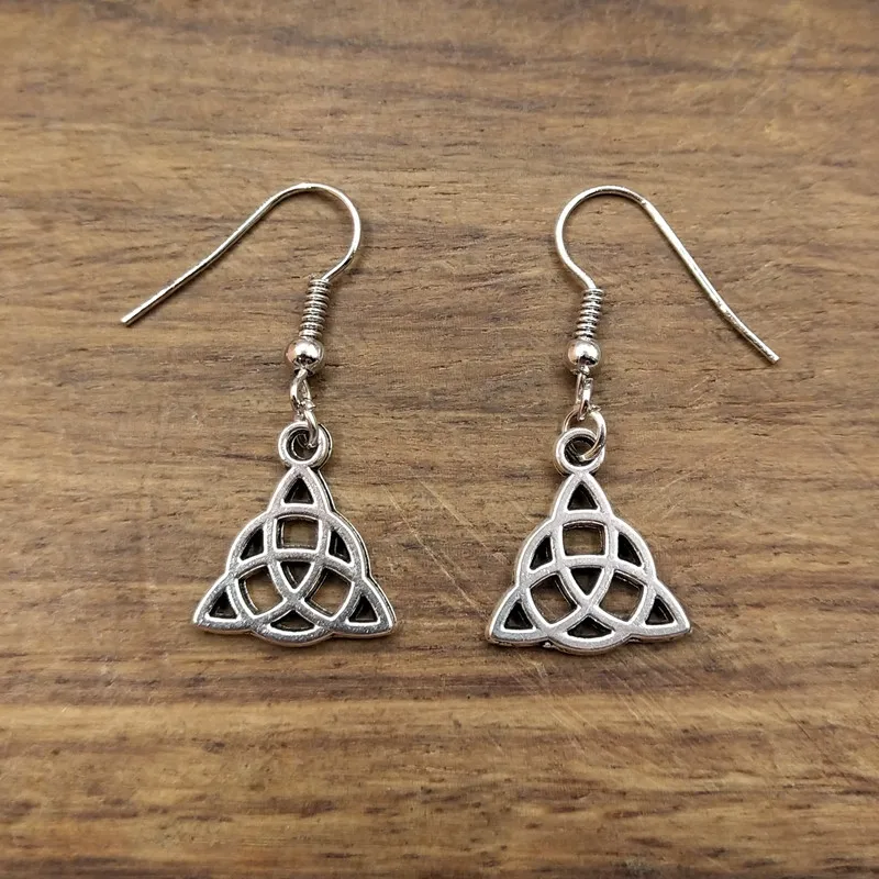 Style 2 1 пара сережек с кельтским узлом, очаровательные сережки, серебряные серьги, языческие, Wicca, подарки для нее, серьги в стиле бохо - Окраска металла: Style 2
