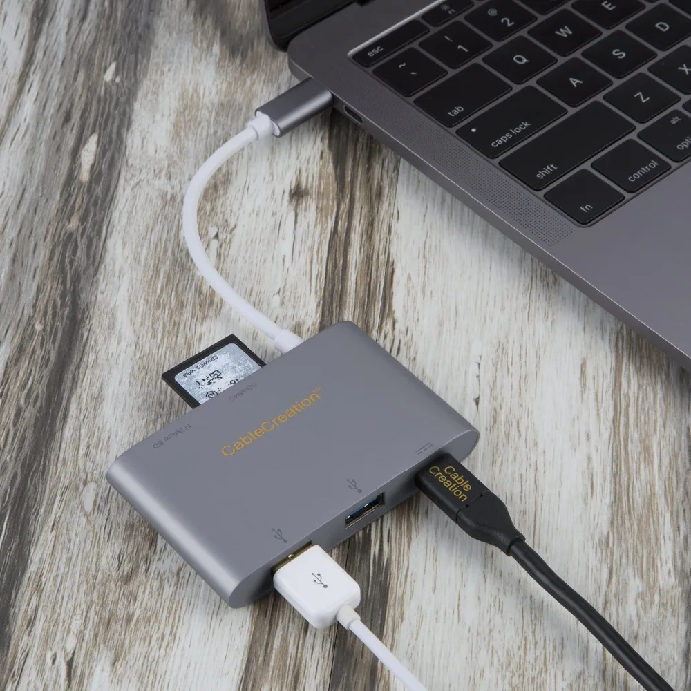 USB 3 1 Type C для 2xUSB3.0 Hub + PD зарядка TF/MicroSD SD/MMC адаптер совместимый MacBook Pro Air 2018 Chromebook |