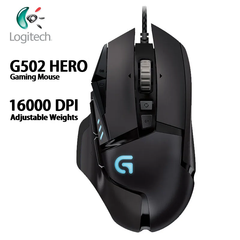Высокопроизводительная игровая мышь logitech G502 HERO с сенсором 16000 dpi программируемая