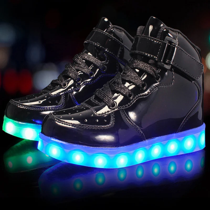 Для мальчиков Led детская обувь 2020 usb кабель для зарядки из сетчатого материала С