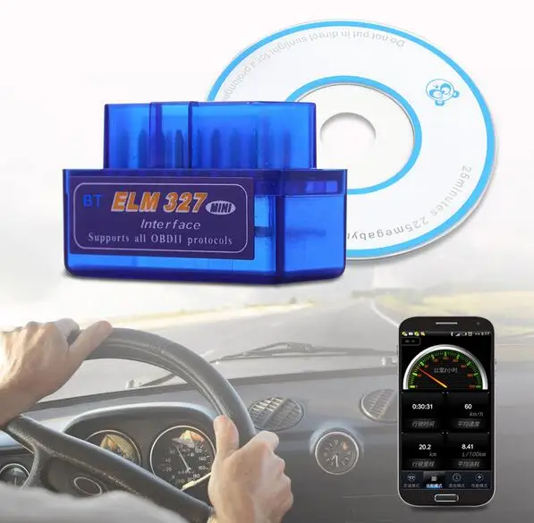 Мини ELM327 автоматический сканер ELM 327 Bluetooth OBD2 для Android Torque OBDII Автомобильный V1.5