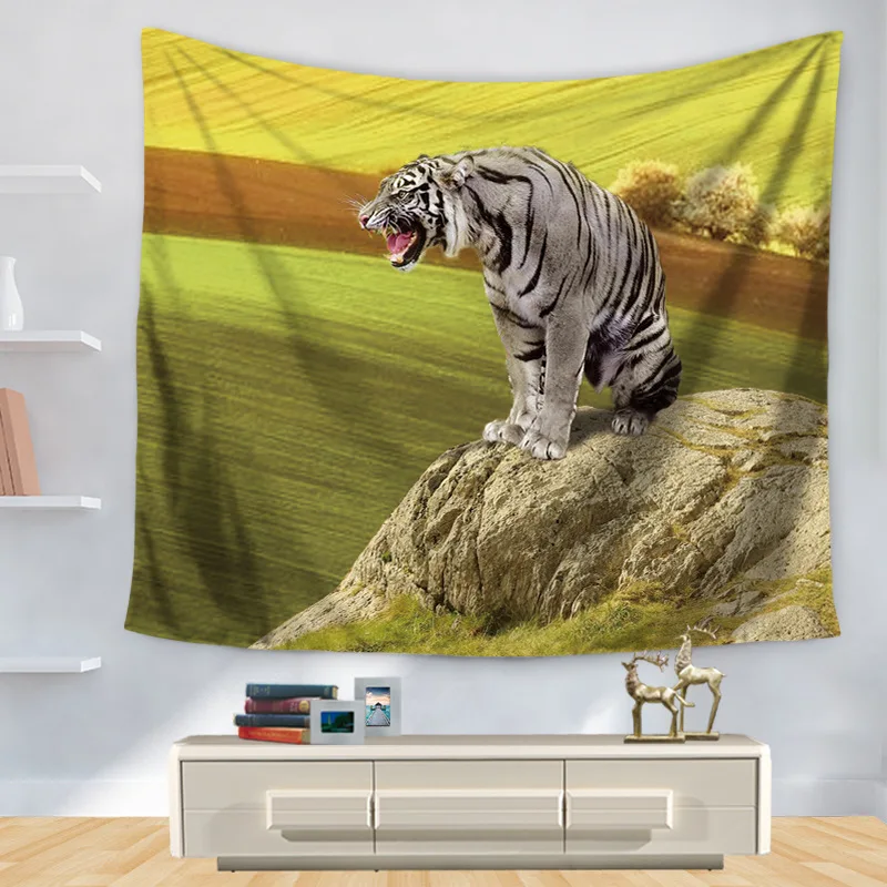 Home Decorative Wall Hanging Carpet Tapestry Rectangle Bedspread Tiger Animal Pattern GT1144 | Дом и сад