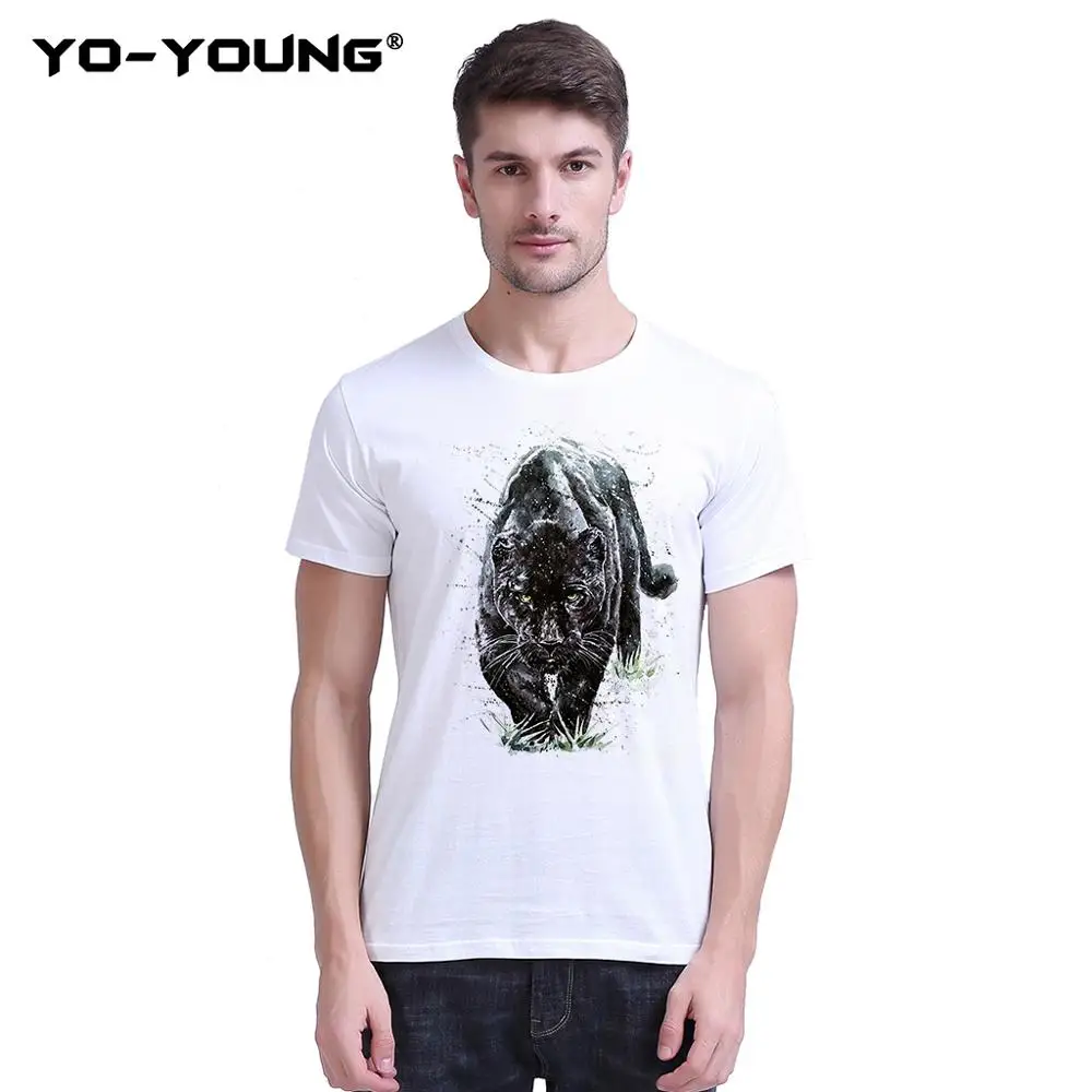 Футболка Yo-Young Men 100% 180 gsm чесаная хлопковая Повседневная футболка с рисунком