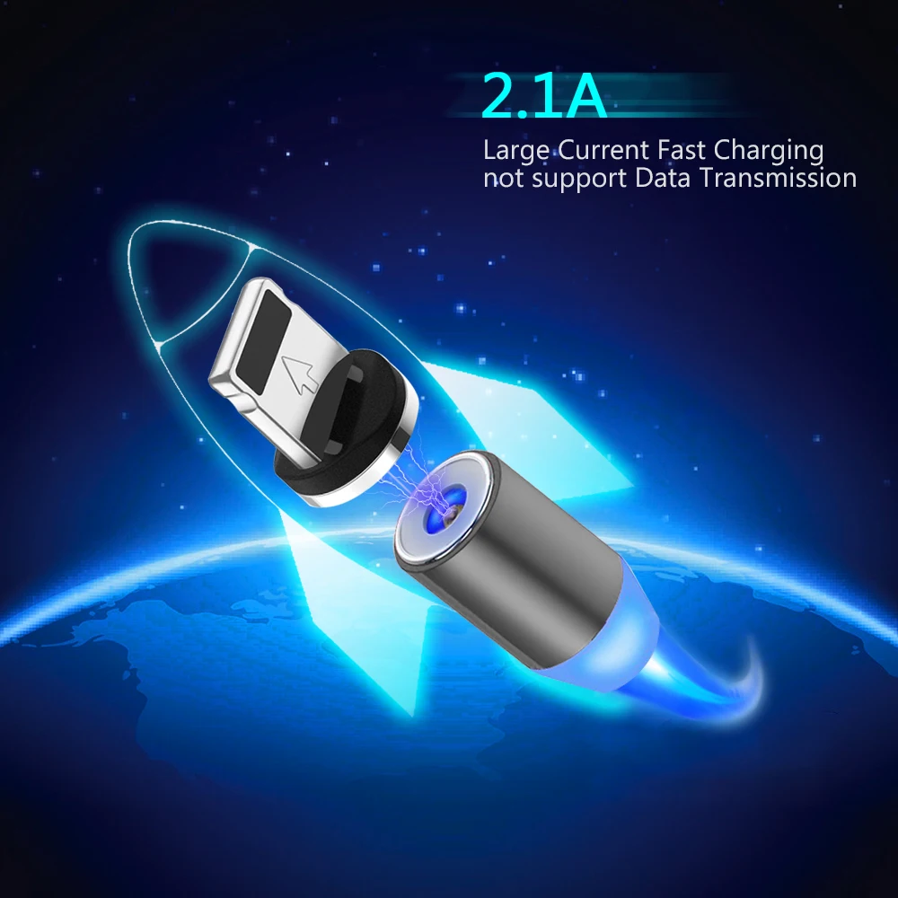 2 м 200 см NISI круглый светодиодный зарядный кабель USB C Магнитный кабель для iPhone XR X Max huawei P30 P20 и т. Д