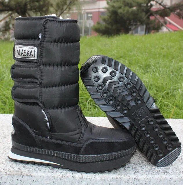 Мужские ботинки утепленные теплые водонепроницаемые зимние хлопковые gaotong