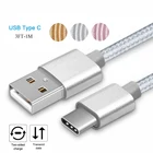 Кабель USB Type-C для быстрой зарядки Meizu 15 16 Plus 16X X MX6  MX5 Pro  Pro 7 6S 6 Plus Pro5 E3 X8, 2,1 А