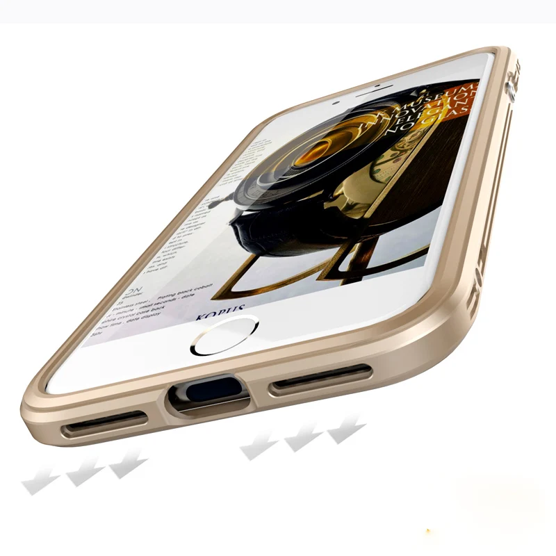 Металлический чехол для iPhone 7 360 полностью прозрачная пластиковая задняя крышка